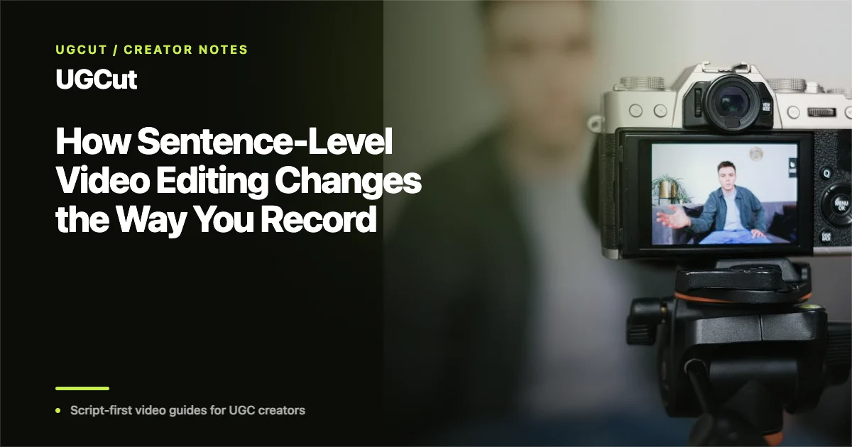 How Sentence-Level Video Editing Changes the Way You Record