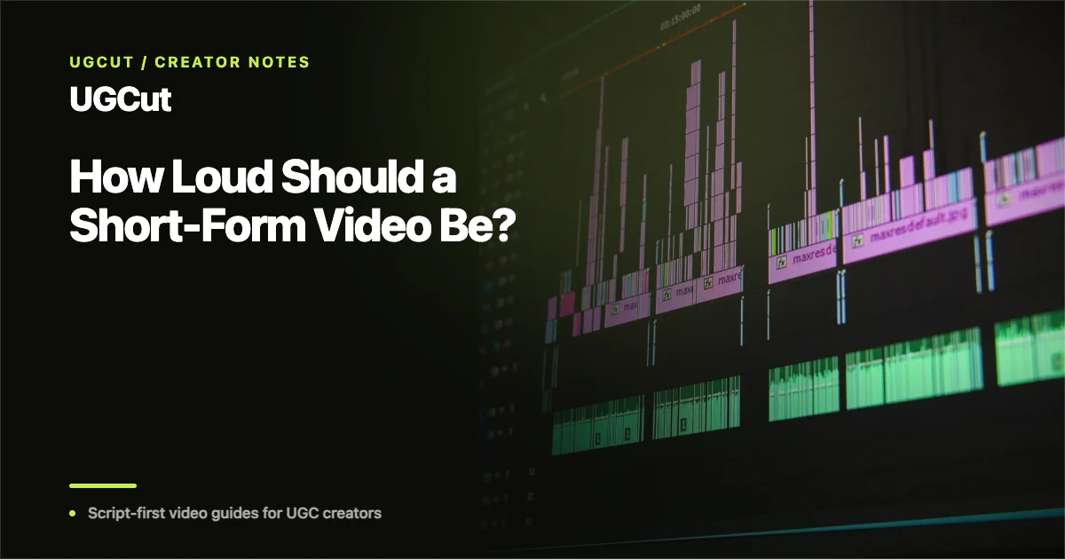 How Loud Should a Short-Form Video Be?